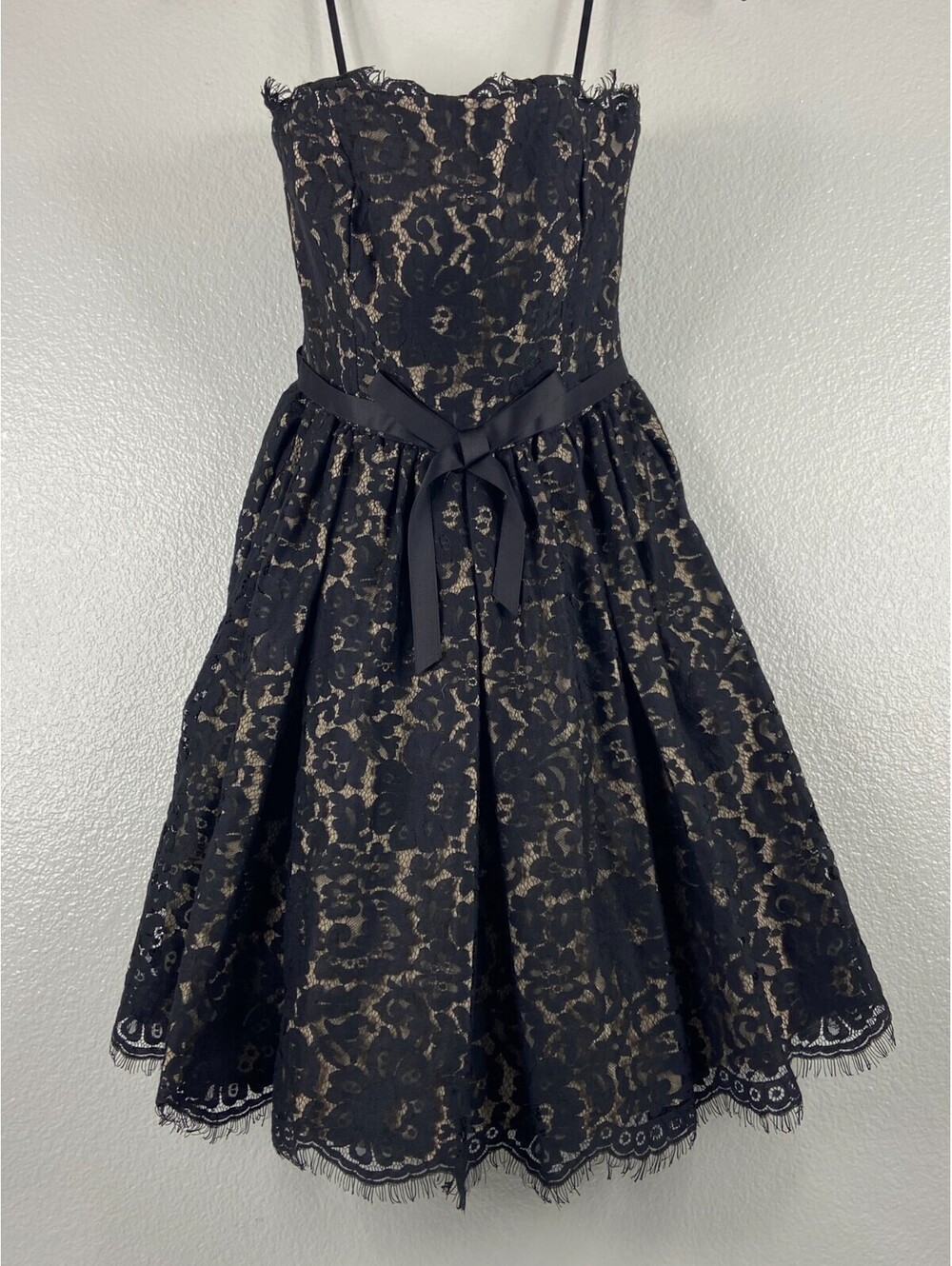 Robert Rodriguez Women Size 6 Cocktail Party Dress Black Lace Neimam Marcus